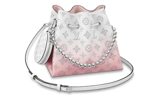 LOUIS VUITTON Bella Engraved Cow Leather Bucket Bag, Shoulder Bag, Crossbody Bag, Handbag Women's Gradient Pink