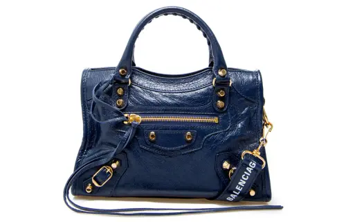 Balenciaga Sheepskin Handbag Mini Women's Blue