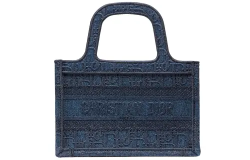 DIOR BookTote Canvas Bag, Tote Bag, Shopping Bag, Handbag Mini Women's Blue