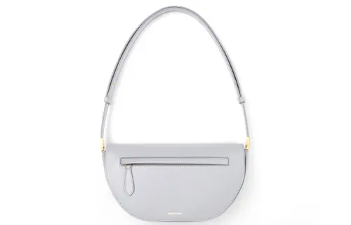 Burberry Olympia Calfskin Shoulder Bag, Crescent Bag, Portable Crossbody Bag, Shoulder Bag Women's Light Gray