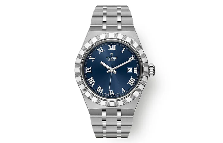 TUDOR Royal Collection Automatic Mechanical Movement Women's Watch 28mm Blue Dial Matte Steel Watch Case