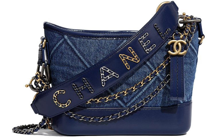 CHANEL Gabrielle Canvas With Leather Backpack, Handbag, Shoulder Bag, Crossbody Bag Small Women's Dark Blue