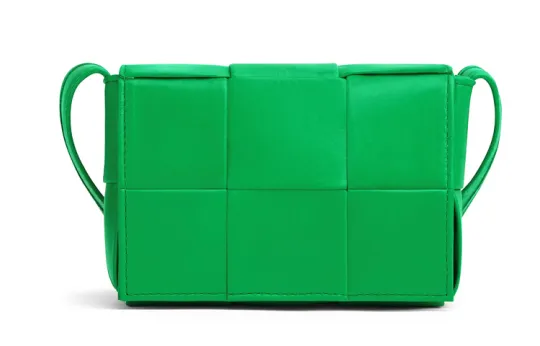 Bottega Veneta With Calfskin Small Block Small Square Bag, Shoulder Bag, Crossbody Bag Mini Men's Parrot Green