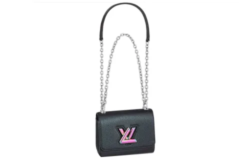 LOUIS VUITTON Twist Cow Leather Twist Bag, Crossbody Bag, Shoulder Bag Women's Iridescence Black