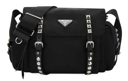 PRADA Fabric Crossbody Bag, Shoulder Bag Women's Black
