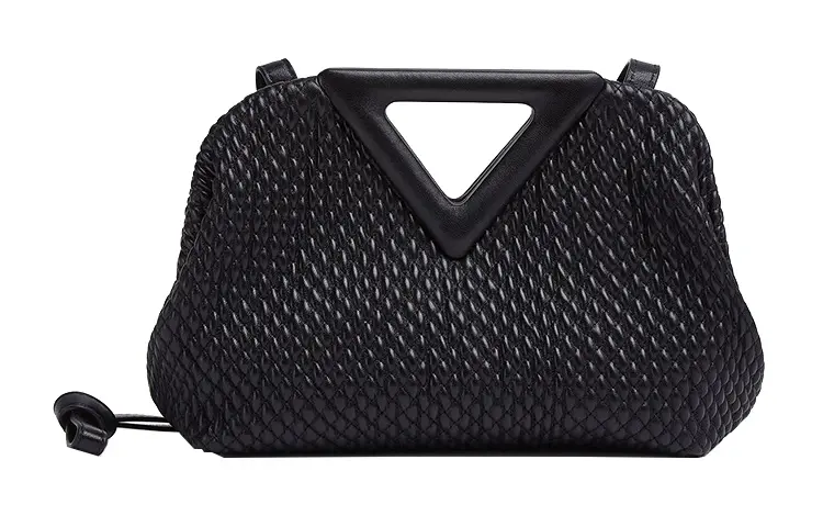 Bottega Veneta Sheepskin Clutch Women's Black