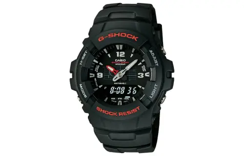 CASIO Women's Liquid Crystal/Analog Dual Display Series Black Watch G-100-1B