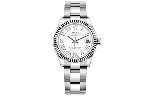 ROLEX Datejust Collection Automatic Mechanical Movement Women's Watch 31mm White Dial Oystersteel Case