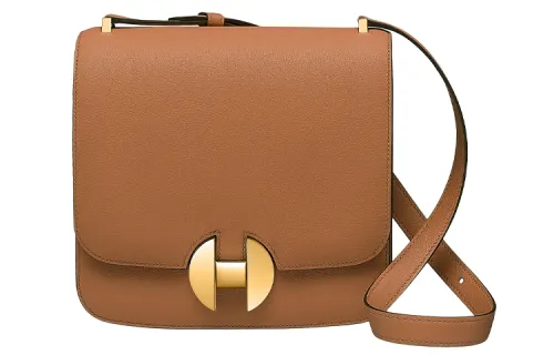 HERMES 2002 Evercolor Calfskin Shoulder Bag, Crossbody Bag Small Women's Brown