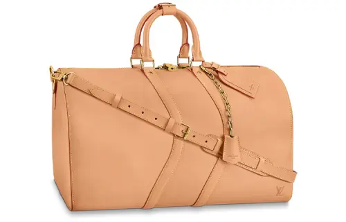 LOUIS VUITTON Keepall Bandouliere Wavy 50 Natural