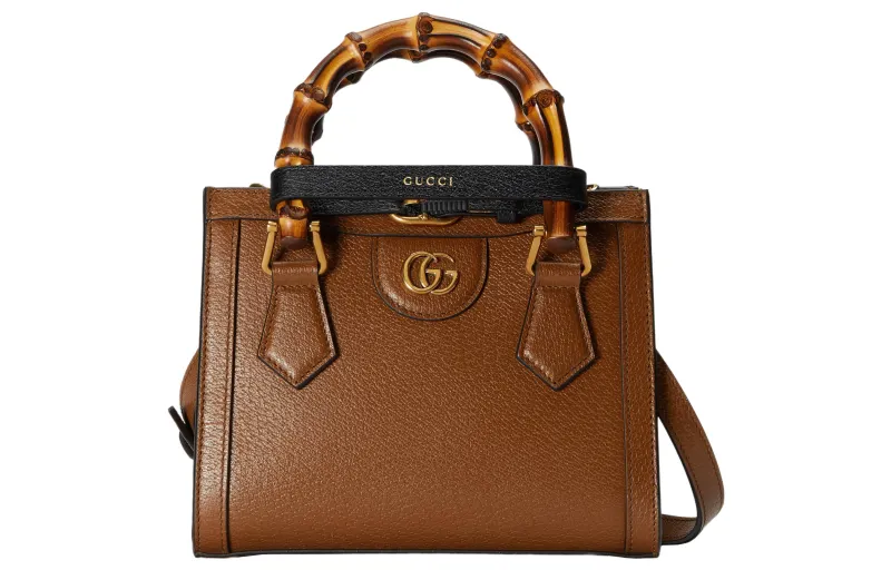 GUCCI Leather Tote Bag, Shopping Bag, Shoulder Bag, Handbag Mini Women's Brown