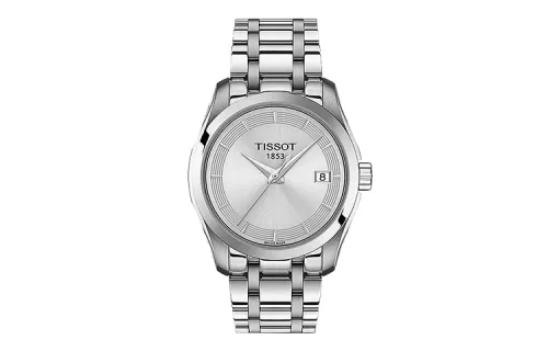 TISSOT Kutu Collection Quartz Movement 100m Waterproof Women's Watch 32mm Silver Dial Stainless Steel Case