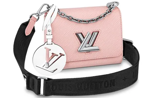 LOUIS VUITTON Leather Twist Bag, Shoulder Bag, Crossbody Bag, Handbag Mini Women's Pink