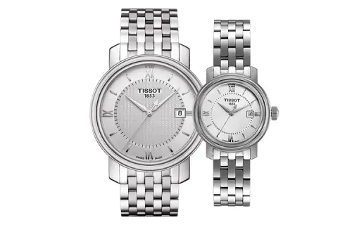 TISSOT Harbor Collection Quartz Movement 50m Waterproof Unisex Watch 40mm White Dial Stainless Steel Case