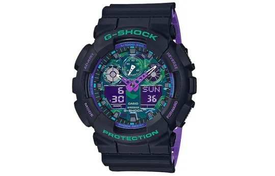 G SHOCK Chameleon Quartz Movement Resin Strap Watch Men's Watches Green Dial