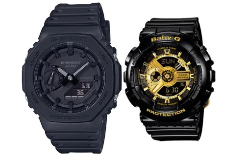 CASIO Unisex Pair Table Series Black Watch