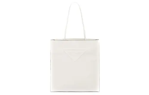 PRADA Leather Tote Bag, Shopping Bag, Shoulder Bag, Handbag Women's White