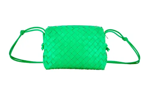 Bottega Veneta Loop Intrecciato Camera Bag Small Parakeet