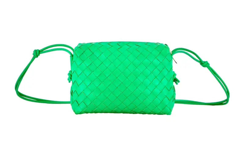 Bottega Veneta Loop Intrecciato Camera Bag Small Parakeet