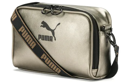 PUMA Artificial Leather Crossbody Bag, Shoulder Bag Regular Unisex Gold
