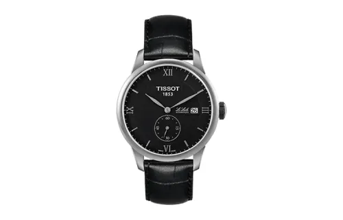 TISSOT Automatic Mechanical Movement Men's Watches Watch 39.3mm Black Dial Stainless Steel Case Leather Strap