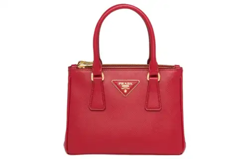 PRADA Saffiano Leather Shoulder Bag, Crossbody Bag, Handbag Mini Women's Red