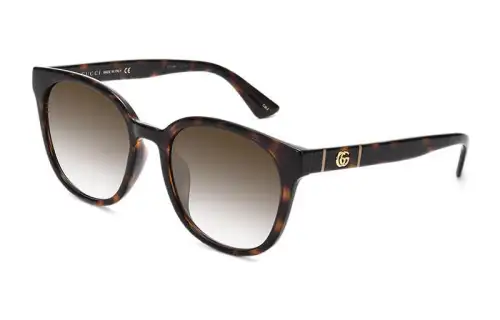 GUCCI Oval Sunglasses Women's Tortoiseshell