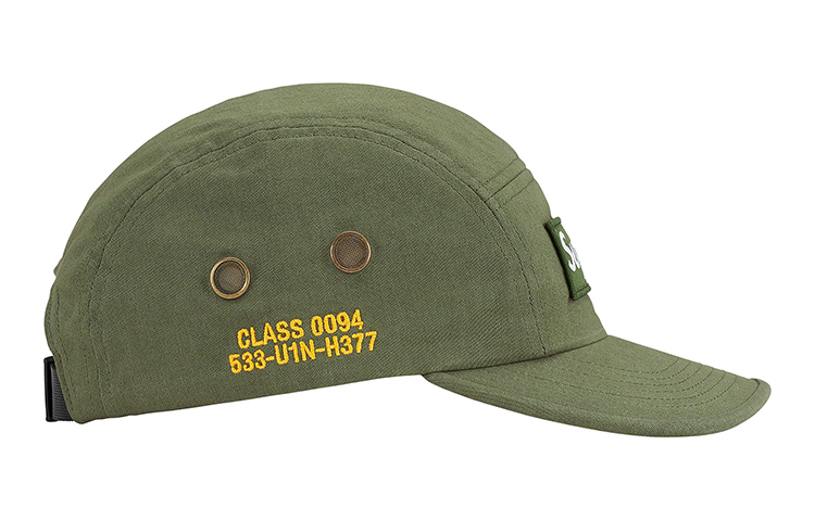 Головной убор Supreme SS21 WEEK 13 Military Camp Cap (черно-зелено-камуфляжный) — фото 11