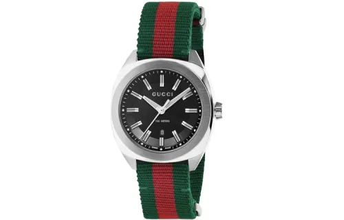 GUCCI GG2570 Wrist Watches Quartz Movement Nylon Strap 41mm Black Dial Men's Watches ['100', 301050]m Waterproof