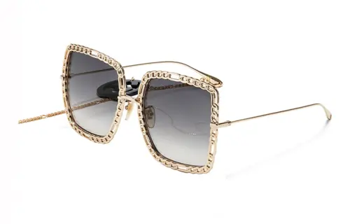 GUCCI Metal Square Sunglasses Women's
