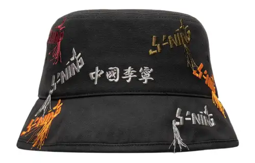 Li Ning China Li Ning Bucket Hats Unisex Black