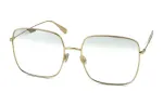 DIOR Metal Square Sunglasses Unisex Gold