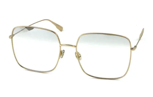 DIOR Metal Square Sunglasses Unisex Gold