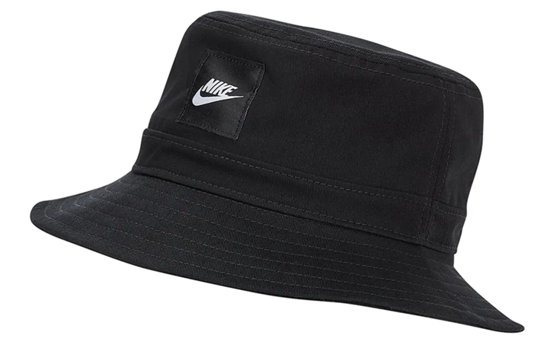 Nike Logo Cotton Woven Bucket Hat Kids' Black