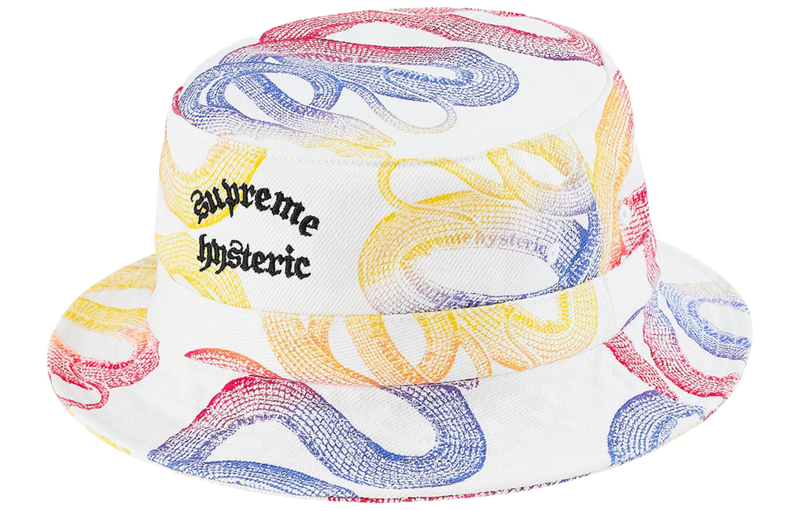 Панама Supreme SS21 Week 4 Snake Denim Crusher (синяя) — фото 1