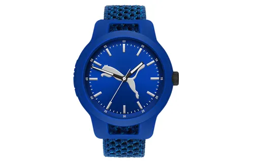 PUMA Reset V1 Series Wrist Watches Quartz Movement Fabric Strap 41mm 43mm Blue Dial Men's Watches P5057