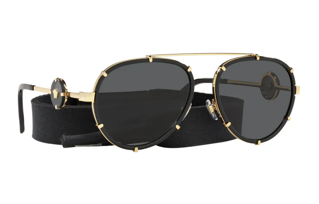 VERSACE Eyewear Aviator Frame Sunglasses
