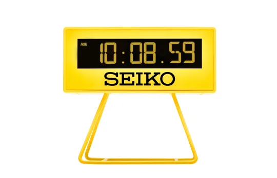 SEIKO Casual Quartz Movement Plastic Alarm Clock Unisex Yellow