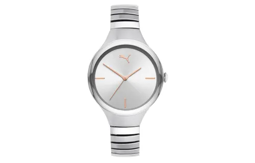 PUMA Wrist Watches Quartz Movement Stainless Steel Strap 36mm White Dial Women's Watch 30m Water Resistant P1041