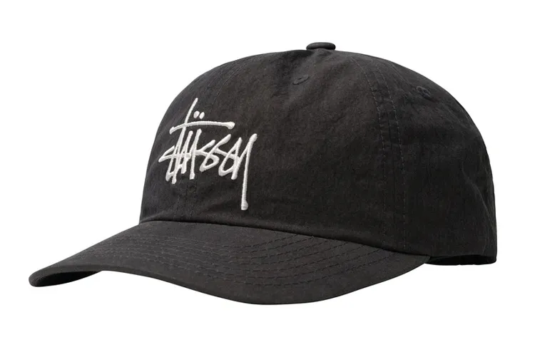 Stussy Cotton Baseball Caps Unisex Black