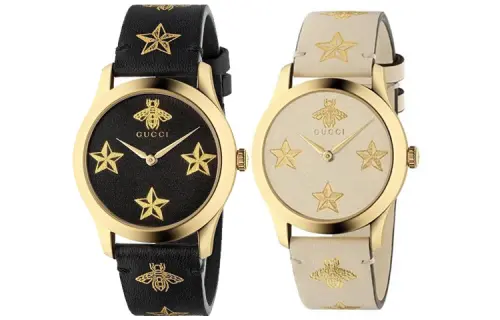 GUCCI G Timeless Collection Wrist Watches Quartz Movement Leather Strap Black Dial Unisex