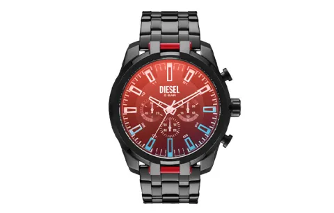 DIESEL Wrist Watches Quartz Movement Stainless Steel Strap Black Dial Men's Watches