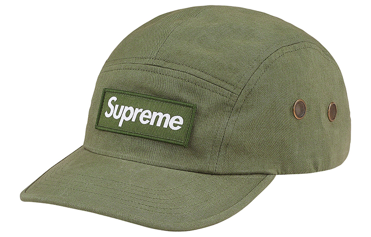 Головной убор Supreme SS21 WEEK 13 Military Camp Cap (черно-зелено-камуфляжный) — фото 10