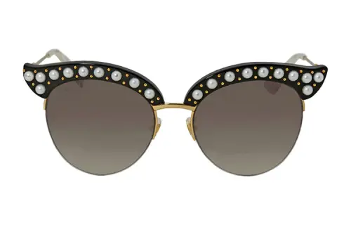 GUCCI Plate Frame Oval Sunglasses Unisex