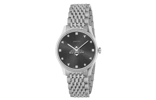 GUCCI G Timeless Collection Wrist Watches Quartz Movement Stainless Steel Watchband Black Dial Unisex