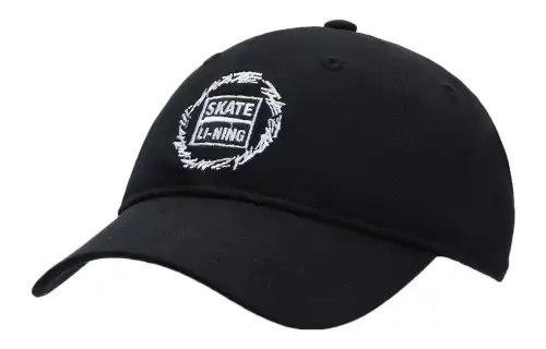 Li Ning Skateboard Baseball Caps Unisex Black