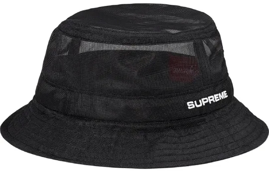 Supreme 2020 Spring Summer Collection Polyethylene Bucket Hats Unisex Black/Gray/Orange Red/Leopard Print