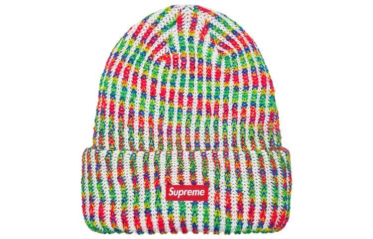 Supreme Week 18 Rainbow Knit Loose Gauge Beanie