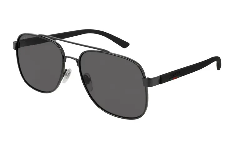 GUCCI Plastic Metal Aviator Sunglasses Men's