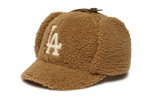 MLB LA basic children's fleece hat brown